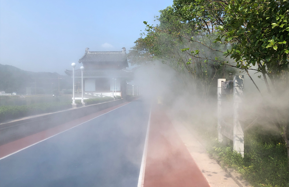 浙江麗水南明湖綠道2.5公里長(zhǎng)降溫霧帶